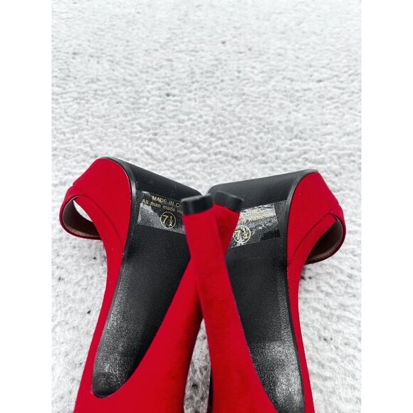 Dream Pairs Red Open Toe Platform Stiletto High Heels Ankle Straps Size 7.5 - Picture 10 of 11